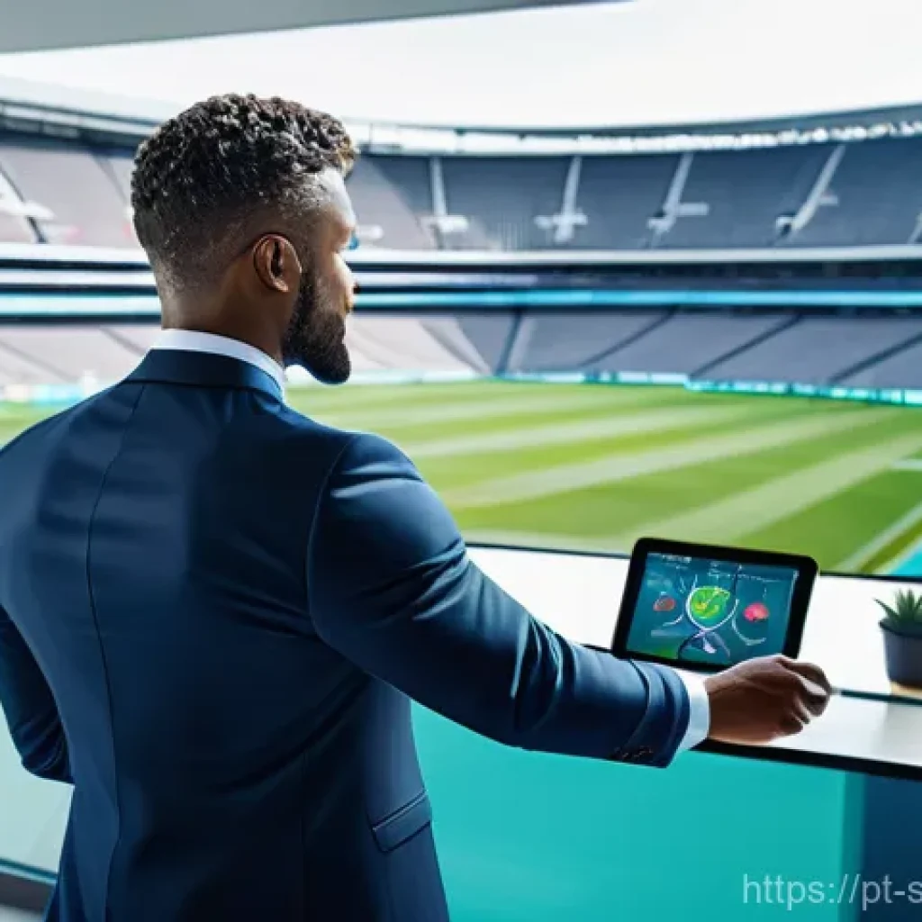 스포츠경영관리사 자격증 공부법 - A vibrant and dynamic scene depicting a diverse group of sports management professionals, including ...